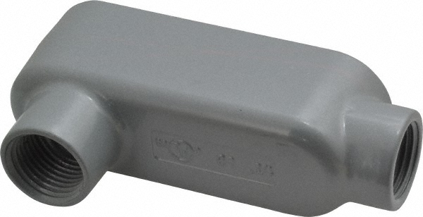 Cooper Crouse-Hinds Form 5, LB Body, 1" Trade, IMC, Rigid Aluminum Conduit Body - LB35