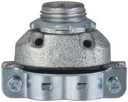 Cooper Crouse-Hinds Conduit Connector: For FMC, Malleable Iron, 3/8" Trade Size - 699