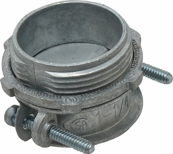 Thomas & Betts Conduit Connector: For FMC, Die Cast Zinc, 3/8" Trade Size - XC269