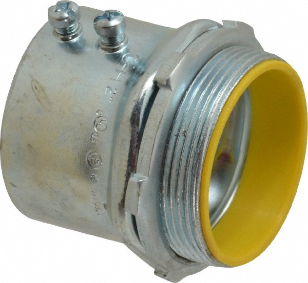 Cooper Crouse-Hinds Conduit Connector: For EMT, Steel, 2" Trade Size - 1455