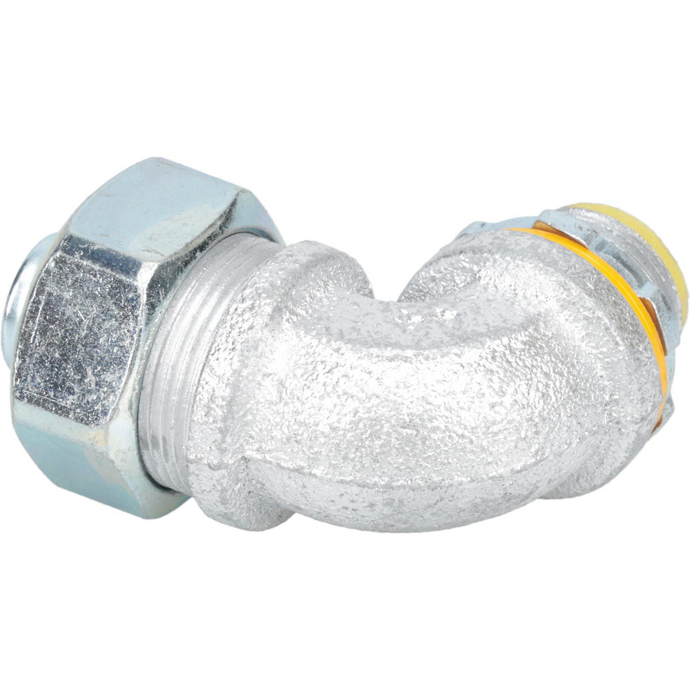 Cooper Crouse-Hinds Conduit Connector: For Liquid-Tight, Malleable Iron, 1/2" Trade Size - LTB5090