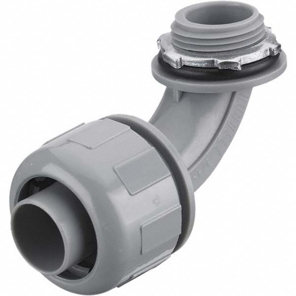 Anaconda Sealtite Conduit Connector: For Liquid-Tight, Nylon, 1/2" Trade Size - 500009