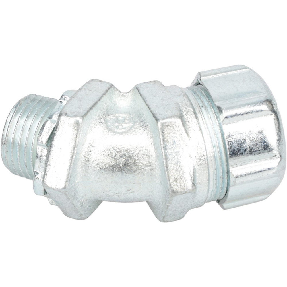 Thomas & Betts Conduit Connector: For Liquid-Tight, Malleable Iron, 1/2" Trade Size - 5242