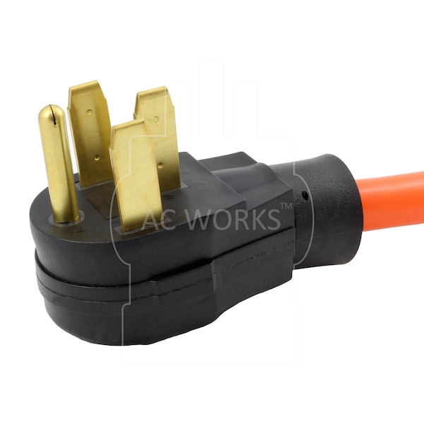 Ac Works 1.5FT 14-50P 50A Plug to L14-30R 4-Prong 30A Generator Locking Connector - S1450L1430-018