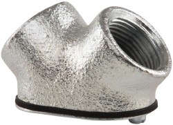 Cooper Crouse-Hinds Conduit Elbow: For Rigid & Intermediate (IMC), Malleable Iron, 3/4" Trade Size - 821