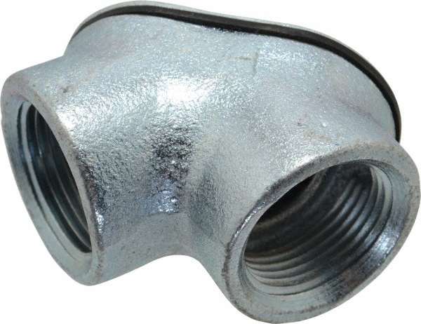 Cooper Crouse-Hinds Conduit Elbow: For Rigid & Intermediate (IMC), Malleable Iron, 3/4" Trade Size - 821