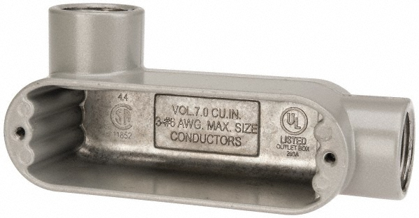 Hubbell-Raco Conduit Bodies: Conduit Form Type: 85; Conduit Body Type: LL - CLL050