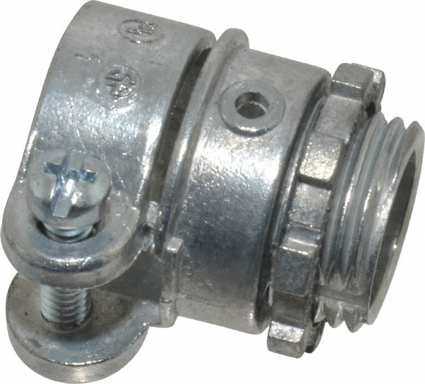 Thomas & Betts Conduit Connector: For FMC, Die Cast Zinc, 3/8" Trade Size - XC290