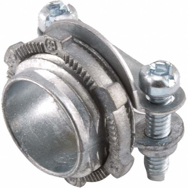 Thomas & Betts Conduit Connector: For FMC, Die Cast Zinc, 3/8" Trade Size - XC290