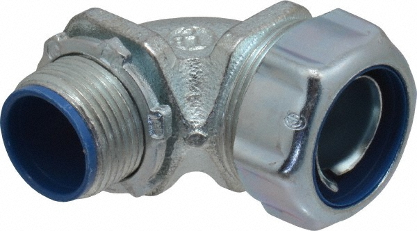 Cooper Crouse-Hinds Conduit Connector: For FMC, Malleable Iron, 3/8" Trade Size - 702V