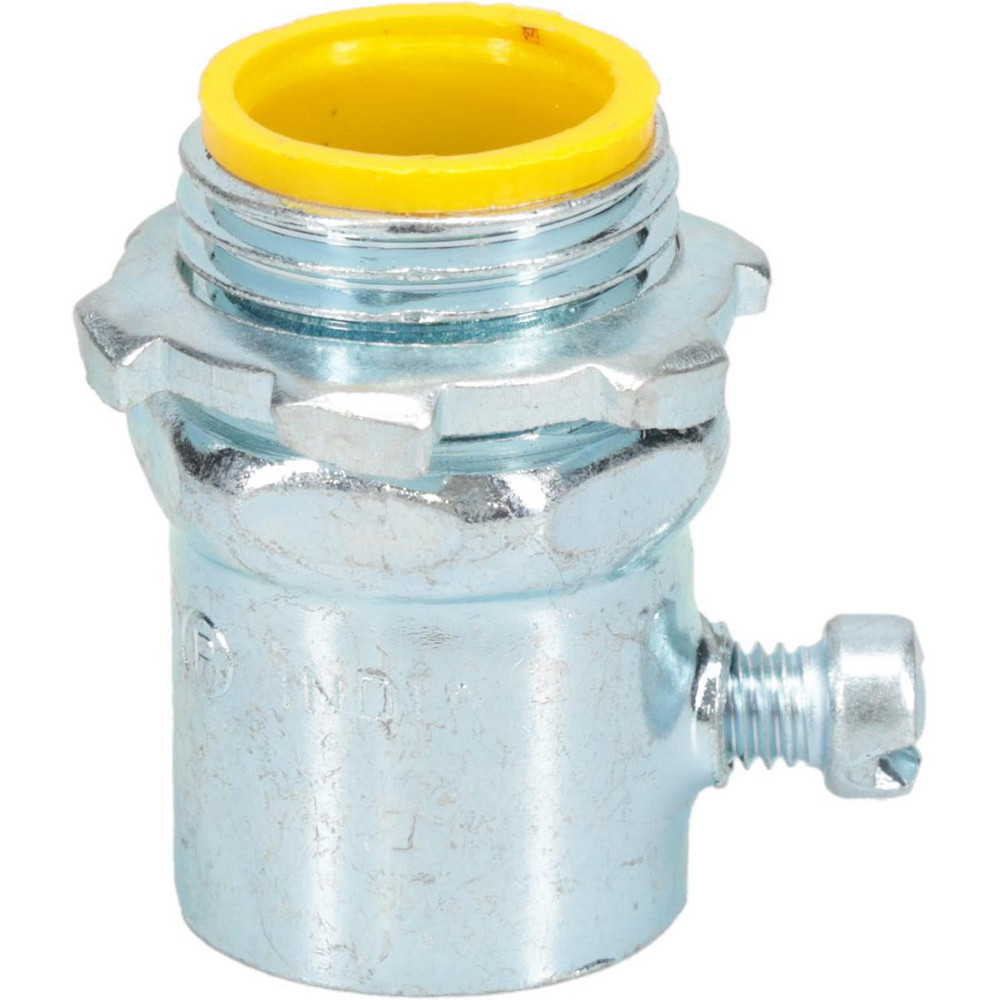 Cooper Crouse-Hinds Conduit Connector: For EMT, Steel, 1/2" Trade Size - 1450