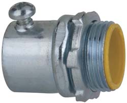 Cooper Crouse-Hinds Conduit Connector: For Liquid-Tight, Steel, 3/4" Trade Size - LTBK75