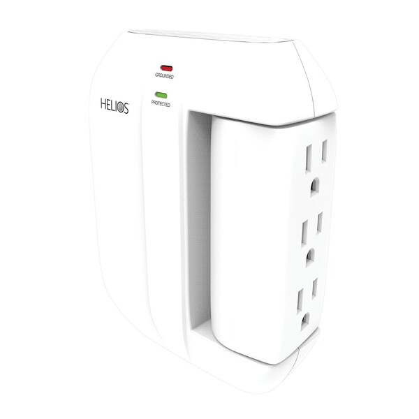 Helios 5-Outlet Wall Tap Surge Protector with 2 USB Charging Ports - AS-HP-5R