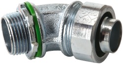 Cooper Crouse-Hinds Conduit Connector: For Liquid-Tight, Malleable Iron, 3/4" Trade Size - LTK7590