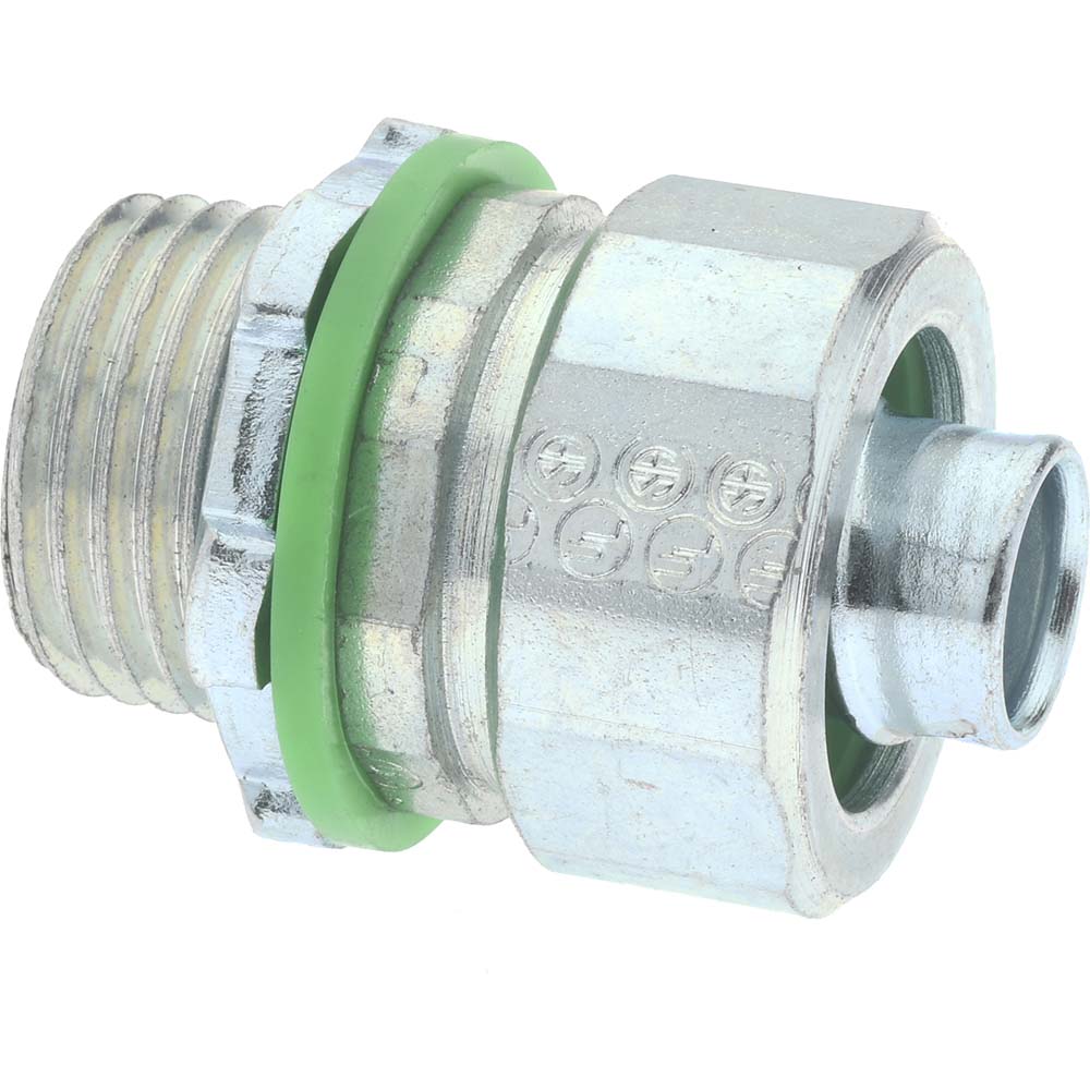 Cooper Crouse-Hinds Conduit Connector: For Liquid-Tight, Steel, 3/8" Trade Size - LTK38