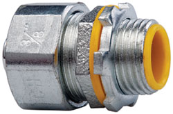 Cooper Crouse-Hinds Conduit Connector: For Liquid-Tight, Steel, 3/8" Trade Size - LTK38