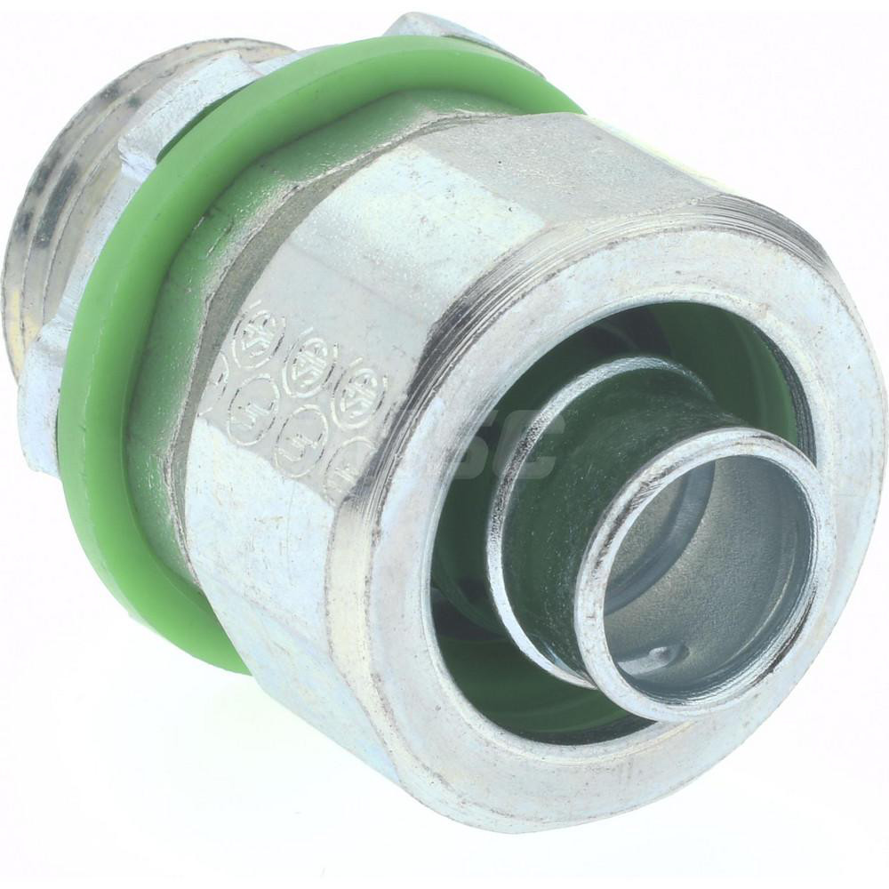 Cooper Crouse-Hinds Conduit Connector: For Liquid-Tight, Steel, 3/8" Trade Size - LTK38