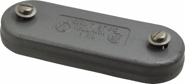 Hubbell Killark 1" Trade, Cast Iron Conduit Body Cover Plate - 370C