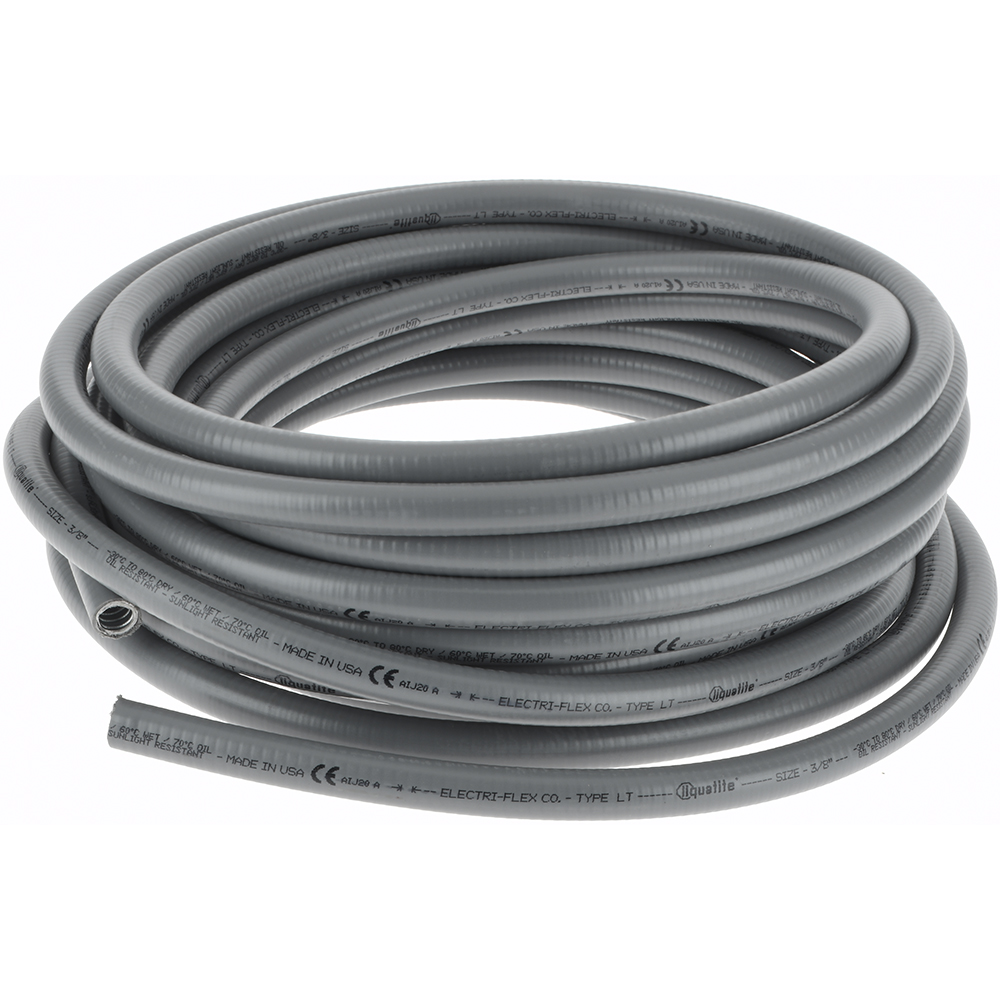 Made in USA 3/8" Trade Size, 50' Long, Flexible Reduced Wall Flex Conduit - 693032