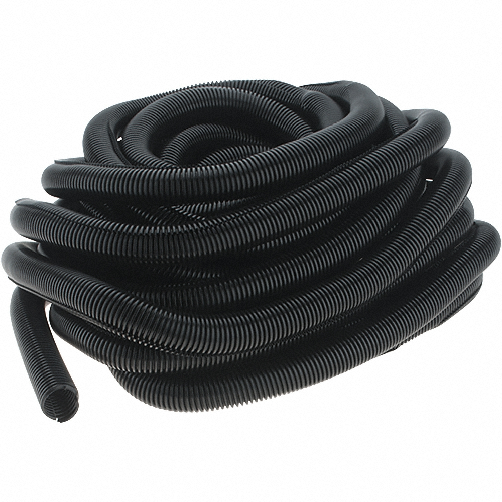 Made in USA 5/8" Trade Size, 100' Long, Flexible Split Loom Conduit - AL-SLPE-625-0C