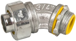 Thomas & Betts Conduit Connector: For Liquid-Tight, Malleable Iron, 3/4" Trade Size - 5253