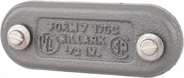 Hubbell Killark 1/2" Trade, Steel Conduit Body Cover Plate - 170