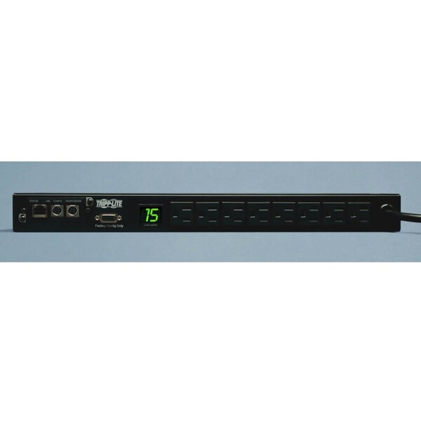 Tripp Lite PDU, Monitored, 1.4kW, 120V, 8 5-15R, 1U - PDUMNH15