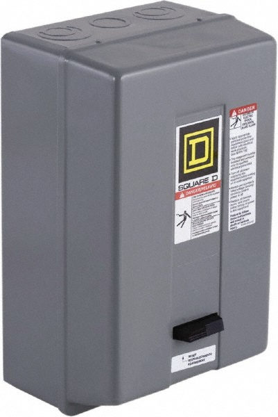 Square D 440 Coil VAC at 50 Hz, 480 Coil VAC at 60 Hz, 45 Amp, NEMA Size 2, Nonreversible Enclosed Enclosure NEMA Motor Starter - 8536SDG1V06H30