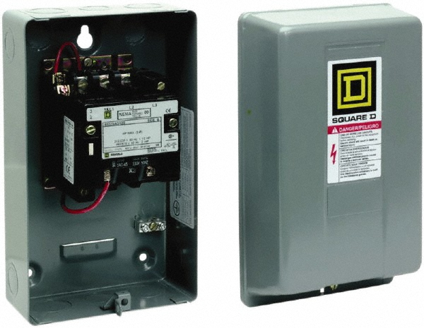 Square D 3 Pole, 110 Coil VAC at 50 Hz and 120 Coil VAC at 60 Hz, 27 Amp NEMA Contactor - 8702SCG8V02S
