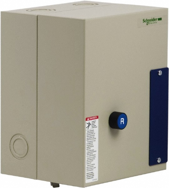 Schneider Electric 3 Pole, 25 Amp, 120 Coil VAC, Nonreversible Enclosed IEC Motor Starter - LE1D253A62OG70