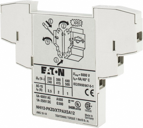Eaton Cutler-Hammer Starter Side Mount Auxiliary Contact - XTPAXSA12