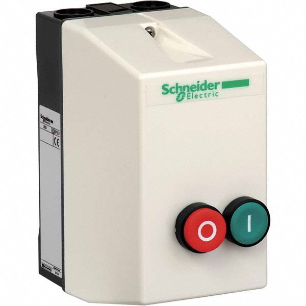 Schneider Electric 3 Pole, 12 Amp, 24 Coil VAC, Nonreversible Enclosed IEC Motor Starter - LE1D123A62OB70