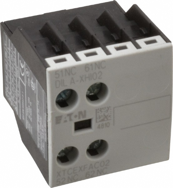 Eaton Cutler-Hammer 7, 9, 12, 15, 18, 25, 32 Amp, Contactor Front Mount Auxiliary Contact - XTCEXFAC02