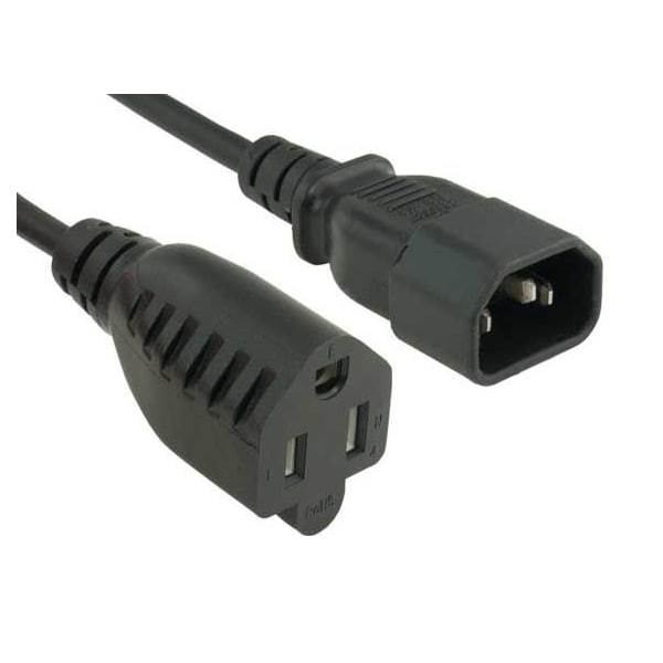 Sanoxy 1ft 18 AWG Monitor Power Adapter Cord NEMA 5-15R to IEC320 C14 - SNX-CBL-PW105-1201