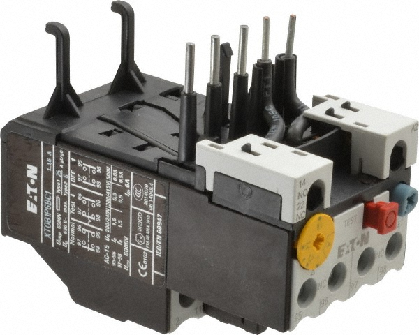 Eaton Cutler-Hammer 1 to 1.6 Amp, 690 VAC, Thermal IEC Overload Relay - XTOB1P6BC1