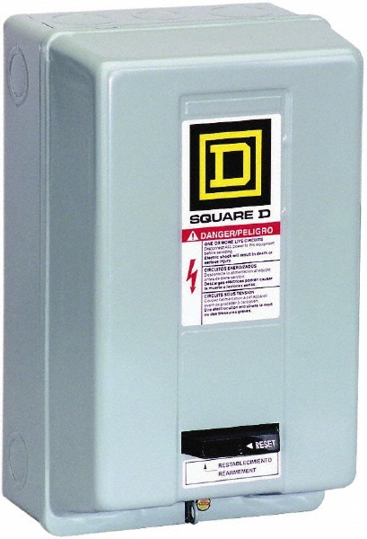 Square D 208 Coil VAC at 60 Hz, 27 Amp, NEMA Size 1, Nonreversible Enclosed Enclosure NEMA Motor Starter - 8536SCG3V08H30