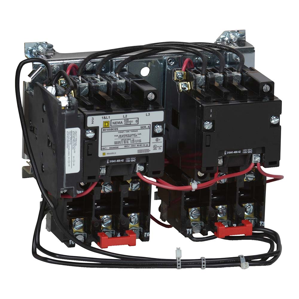 Square D 208 Coil VAC at 60 Hz, 27 Amp, NEMA Size 1, Nonreversible Open Enclosure NEMA Motor Starter - 8810SCO4V08