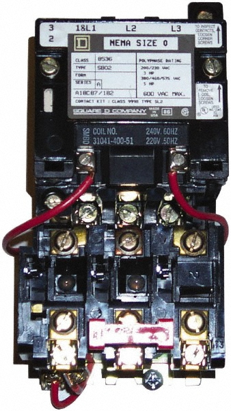 Square D 18 Amp, Open Enclosure NEMA Motor Starter - 8810SBO3V02S