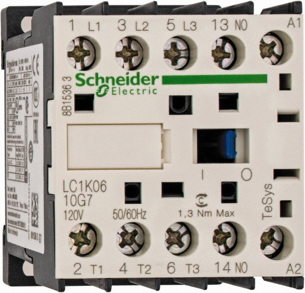 Schneider Electric IEC Contactor: 3 Poles, NO - LC1K0610G7