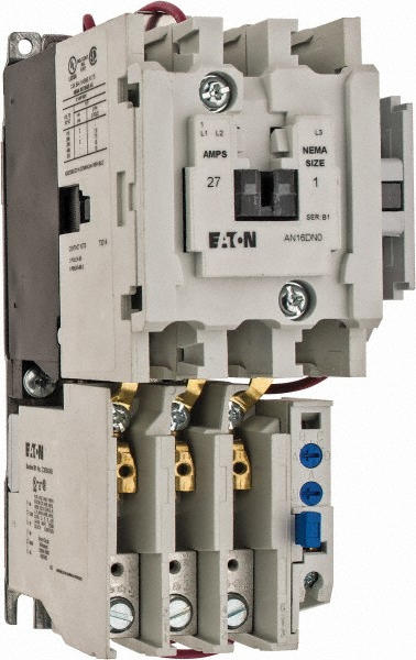 Eaton Cutler-Hammer 240 Coil VAC, 27 Amp, NEMA Size 1, Nonreversible Open Enclosure NEMA Motor Starter - AN16DN0BB