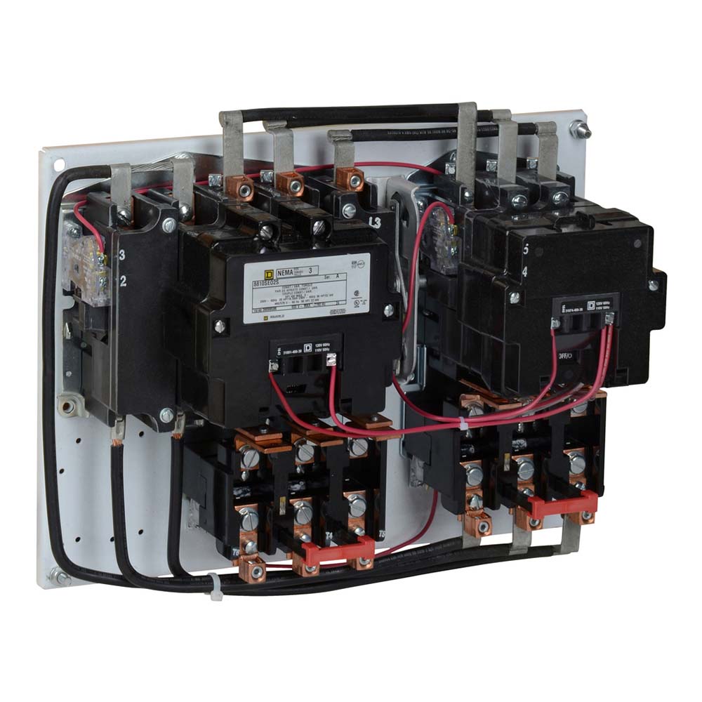 Square D 208 Coil VAC at 60 Hz, 135 Amp, NEMA Size 4, Nonreversible Open Enclosure NEMA Motor Starter - 8536SFO1V08