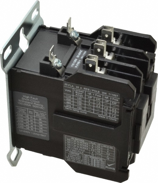 Square D 3 Pole, 24 Coil VAC at 60 Hz, Reversible Definite Purpose Contactor - 8965RO10V01