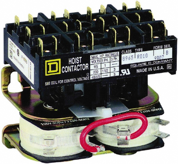 Square D 3 Pole, 24 Coil VAC at 60 Hz, Reversible Definite Purpose Contactor - 8965RO10V01