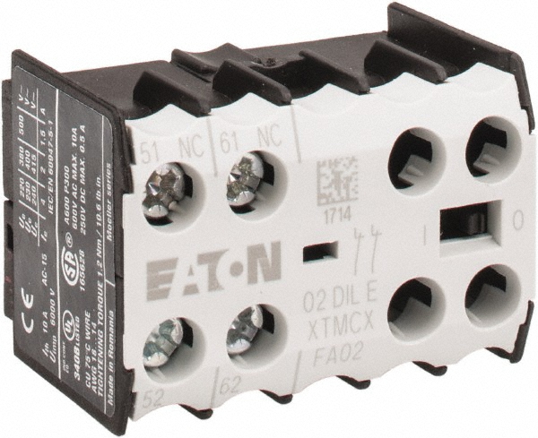 Eaton Cutler-Hammer 40, 50, 65, 80, 95, 115, 150 Amp, Contactor Front Mount Auxiliary Contact - XTCEXFBG20