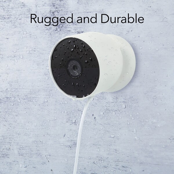 Wasserstein Pogo Pin Power Cable, 26ft, for Google Nest Cam Outdoor/Indoor, Battery - NestCable26ftAdpWhtUS