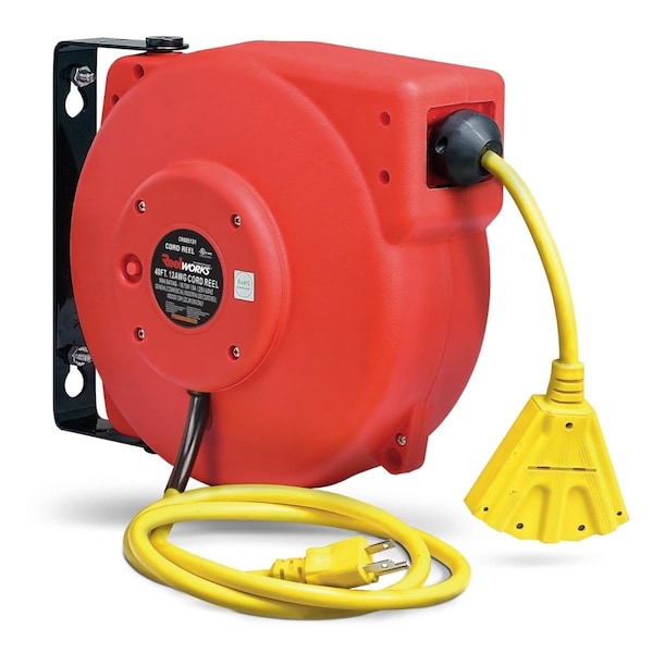 Minicomputerminiordenador 40 ft. Retractable Extension Cord Reel with 12AWG - MI3833166