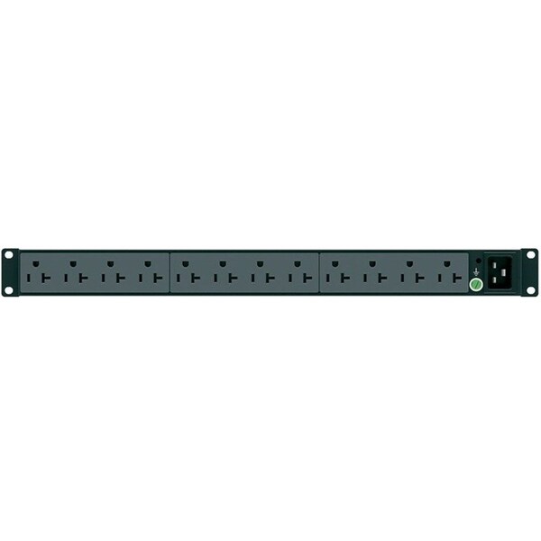 Panduit BASIC PDU, 15AMP, (12)5-20R, NEMA 5-15P-3M, BLACK - P12B01M