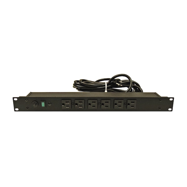 Great Lakes Case & Cabinet 6-OUTLET POWER STRIP RACKMOUNT, WITH CIRCUIT BREAKERS, UL LISTED - 7219