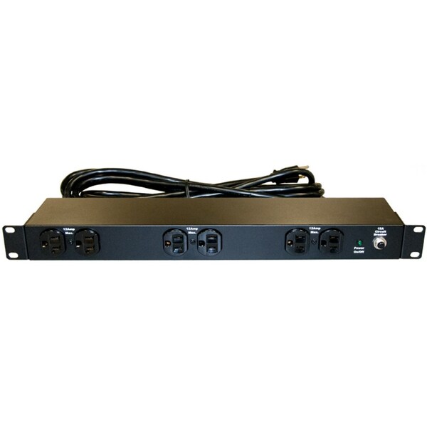 Great Lakes Case & Cabinet 6-OUTLET POWER STRIP RACKMOUNT, WITH CIRCUIT BREAKERS, UL LISTED - 7219