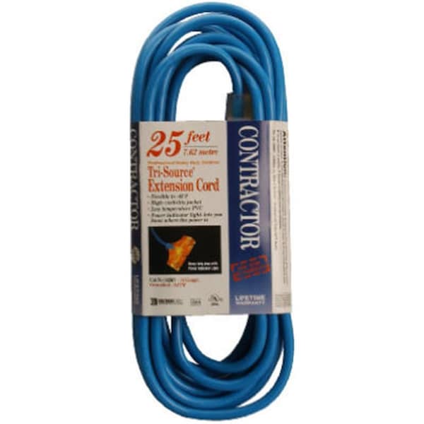 Southwire 03267-06 25 ft. Blue Power Block Extension Cord - 484306